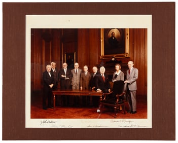 Burger Court photo signed by all nine justices