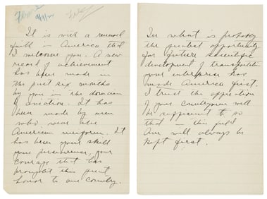 Coolidge speech to 1st aerial circumnavigators