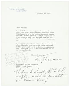 Truman gossips w/ Maury Maverick as President
