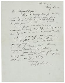 Scarce ALS from Dwight D. Eisenhower