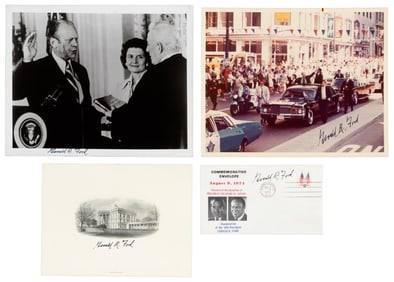 4 items signed by Gerald Ford as President