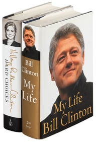 Signed biographies of Bill & Hillary Clinton