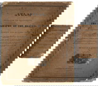 19th c. astronomy textbook w/ star atlas