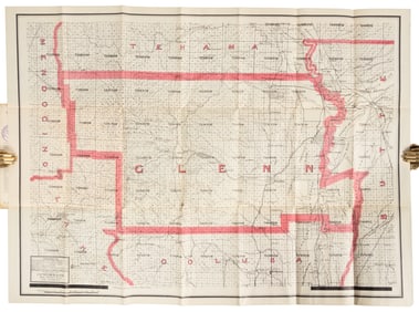 Folding map of Glenn County Cal., 1914