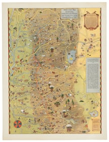Robert Cormack cartoon map of the Mother Lode c.1931