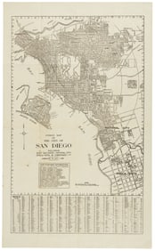 Street map of San Diego, Cal., 1914