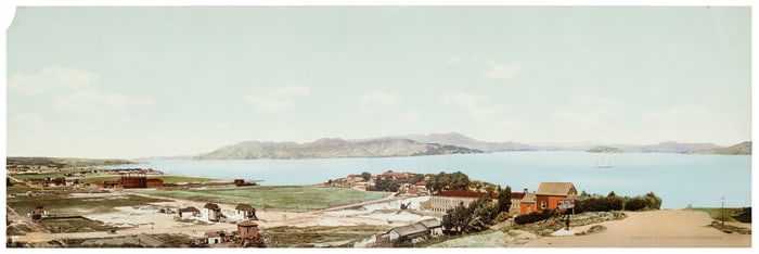 W.H. Jackson photochrome of Golden Gate