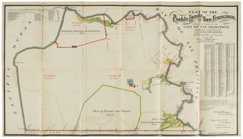 Plat of the Pueblo Lands of San Francisco 1884