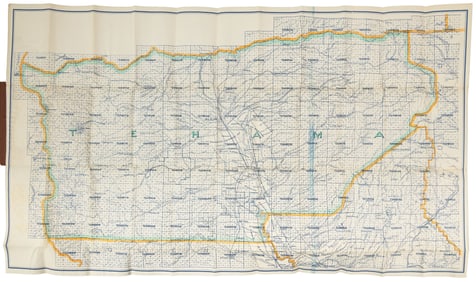 Folding map of Tehama County Cal., 1914