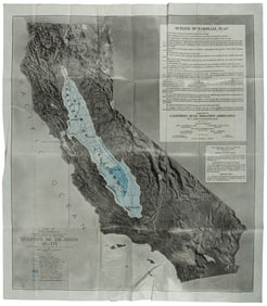 Master map for California water plan, 1920