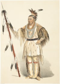 Catlin lithograph of Sauk Chief