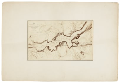Albumen photo of King's Yosemite map c.1870