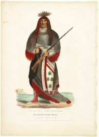 Color litho of chief of Yankton Sioux