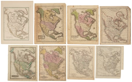 15 Maps of North America 1st half of 19th century