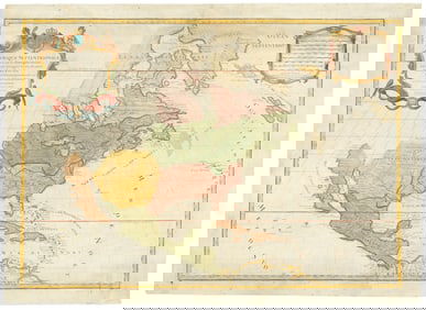 Sanson/Jaillot map of North America 1719