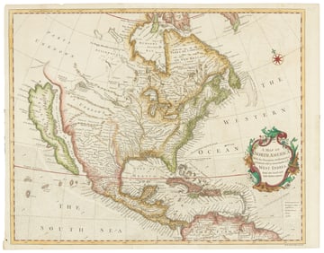 Seale map of North America California an island
