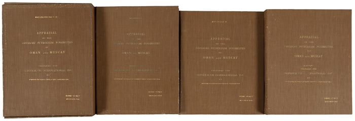 Oil appraisal in Oman & Muscat, 1965