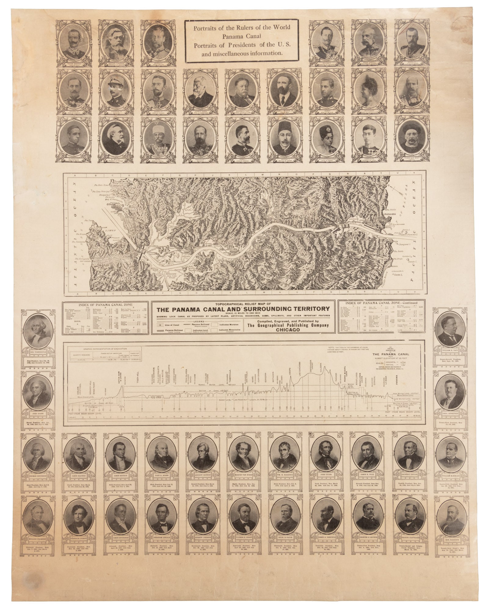 Panama Canal & World Rulers, 1909 (1 of 4)