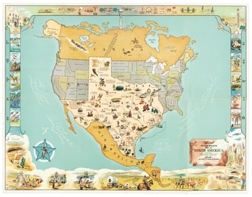 Texas Brags humorous pictorial map