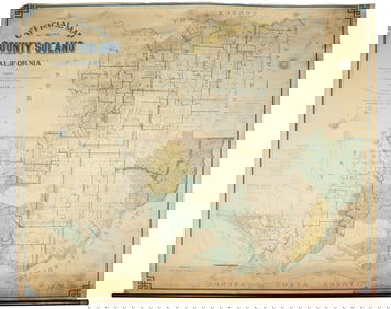Wall map of Solano County, California 1915