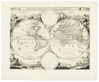World map with insular California