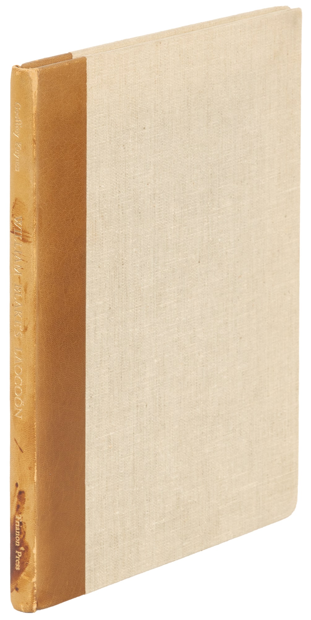 William Blake's LaocoÃ¶n, Trianon Press: Heading: (Blake, William - Trianon Press) Author: Keynes, Geoffrey Title: William Blake's LaocoÃ¶n: A Last Testament. With Related Works: On Homer's Poetry and On Virgil, The Ghost of Abel Place Pub