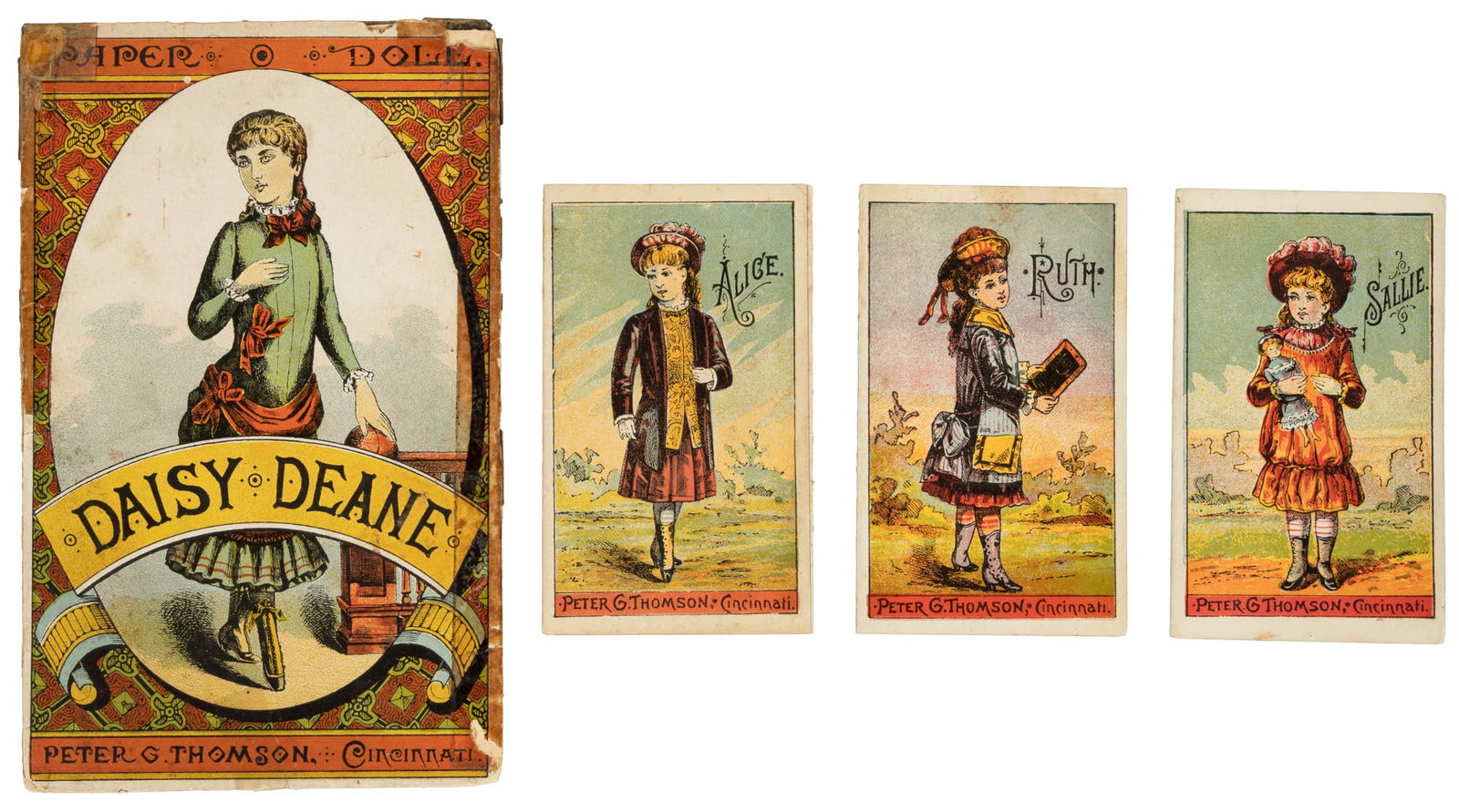 4 paper dolls by Peter Thomson c.1880 (1 of 3)