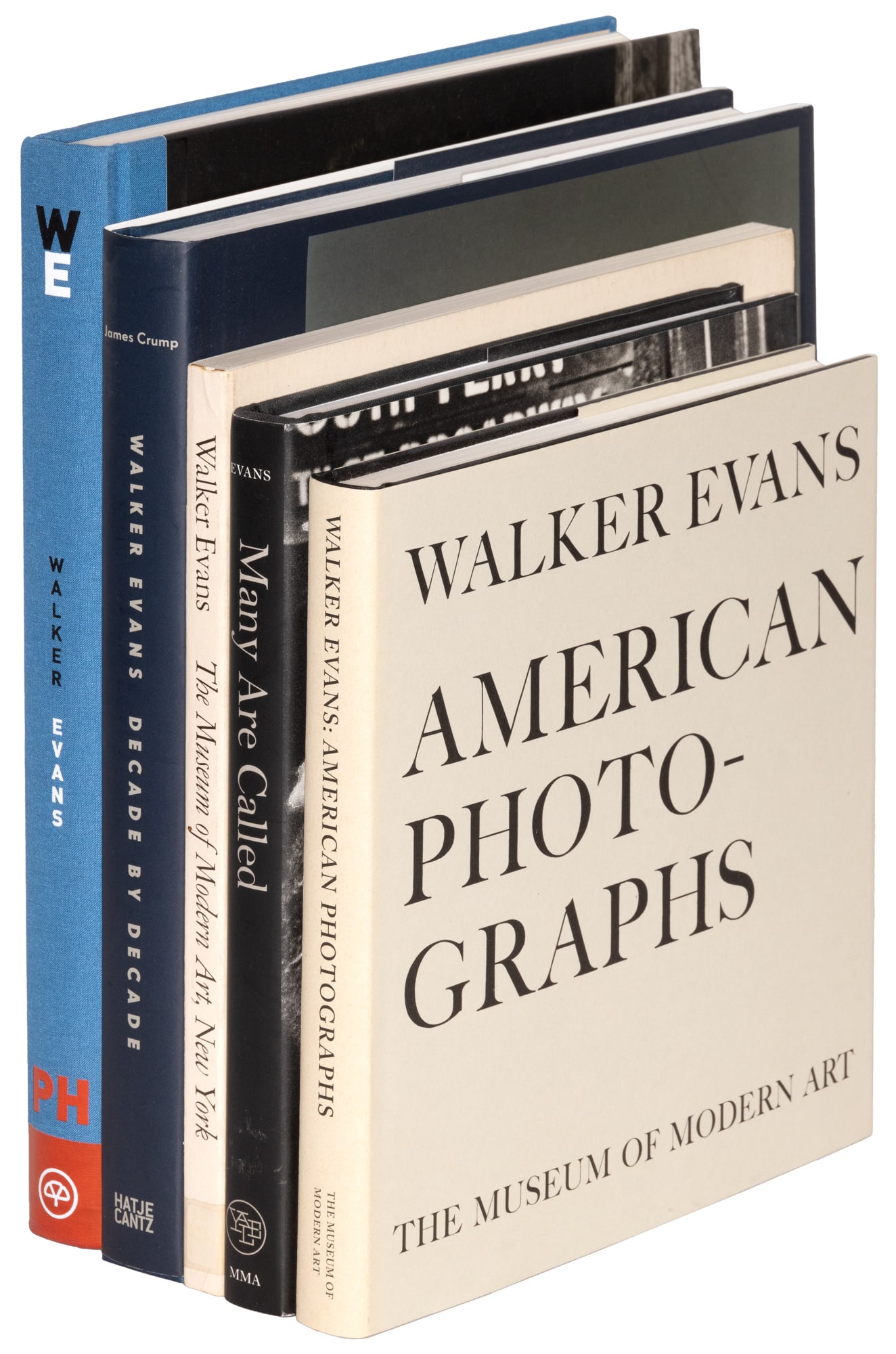 Five works by and about Walker Evans: Heading: Author: Evans, Walker Title: Five photobooks and monographs Place Published: Various places Publisher: Date Published: Various dates Description: 5 volumes. Includes: