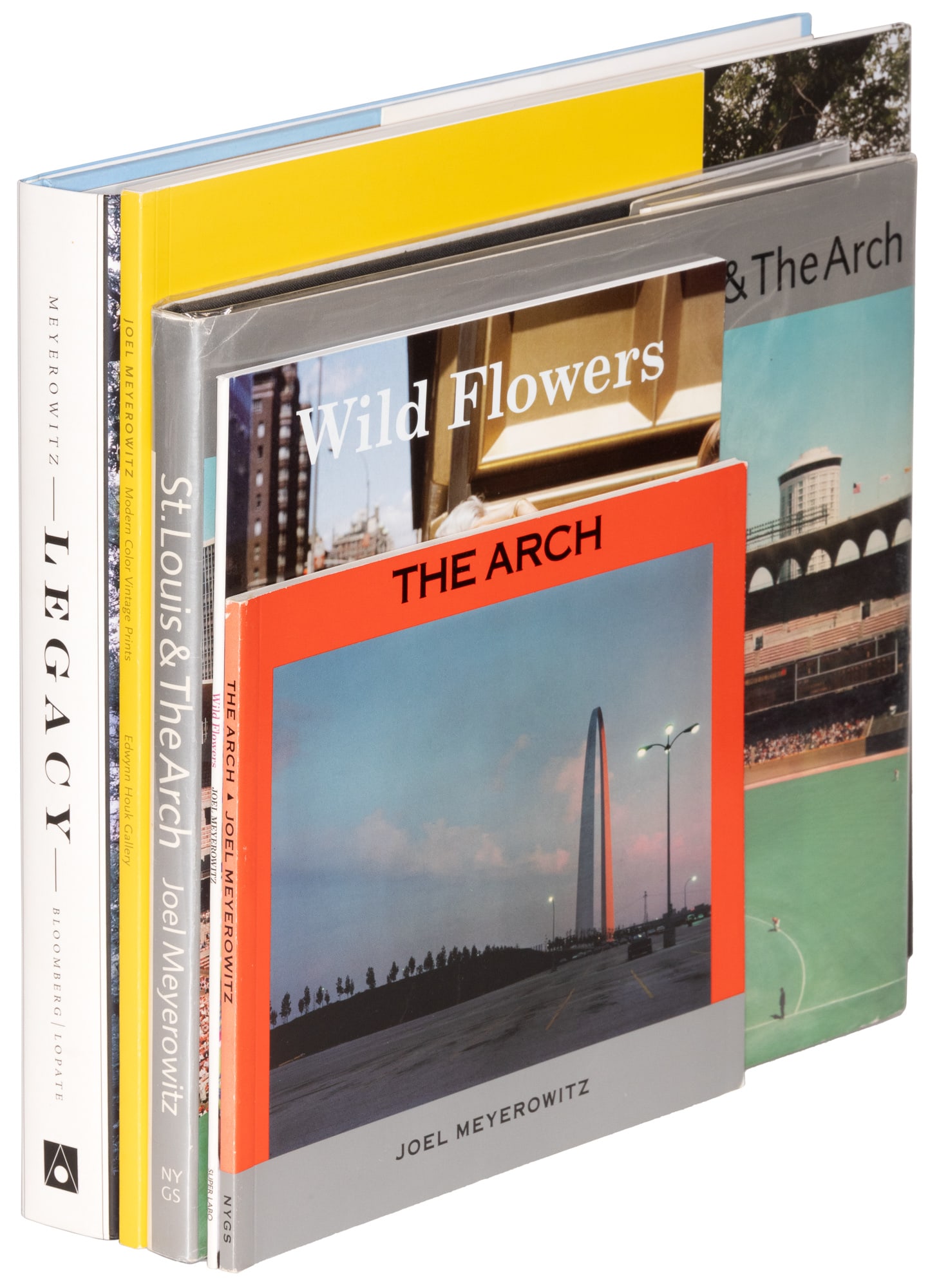 Five monographs by Joel Meyerowitz, one signed: Heading: Author: Meyerowitz, Joel Title: Five monographs from Joel Meyerowitz Place Published: Publisher: Date Published: 1980-2010 Description: 5 volumes. Illustrated from photog