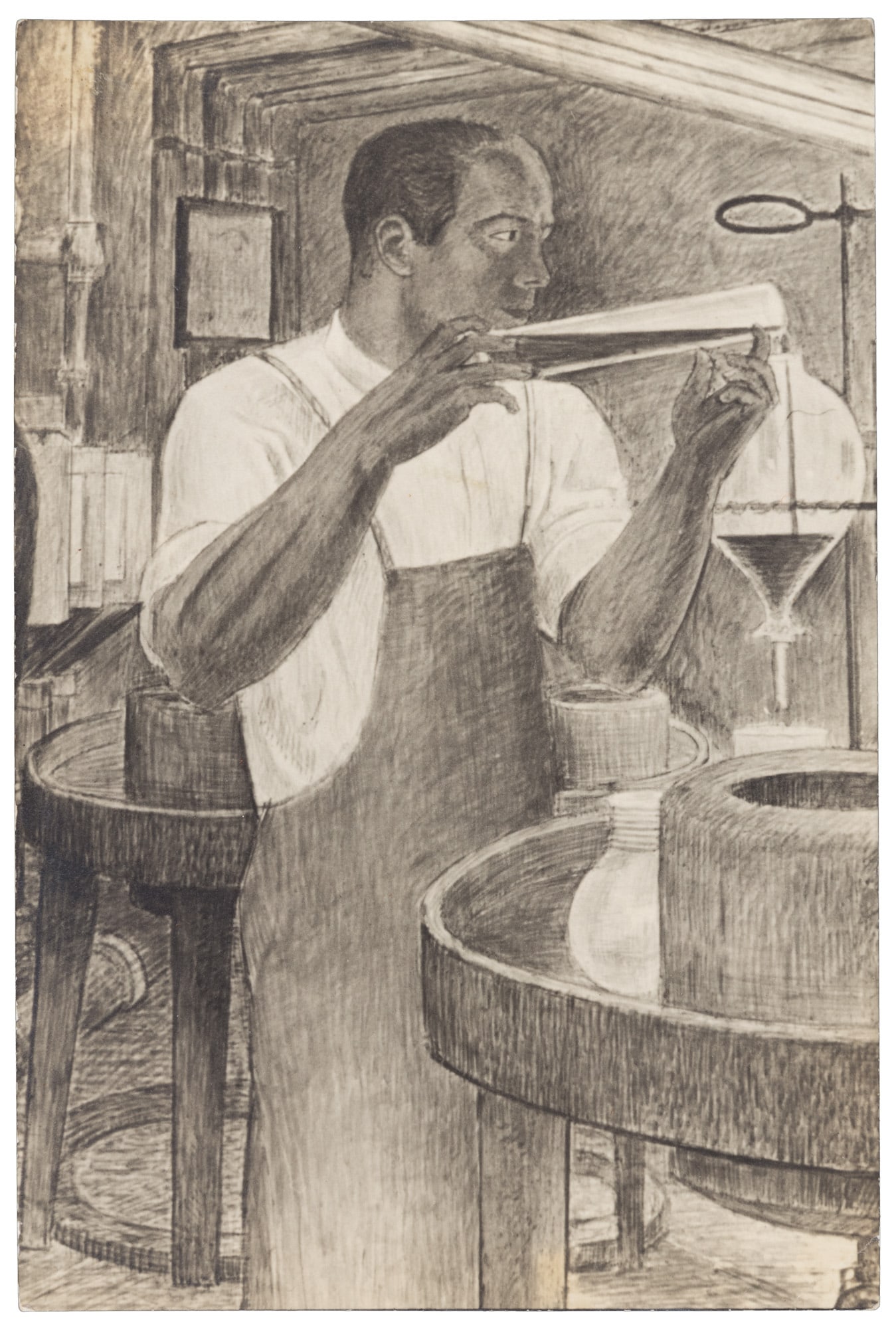 Ralph Stackpole Coit Tower Mural sketch (1 of 1)