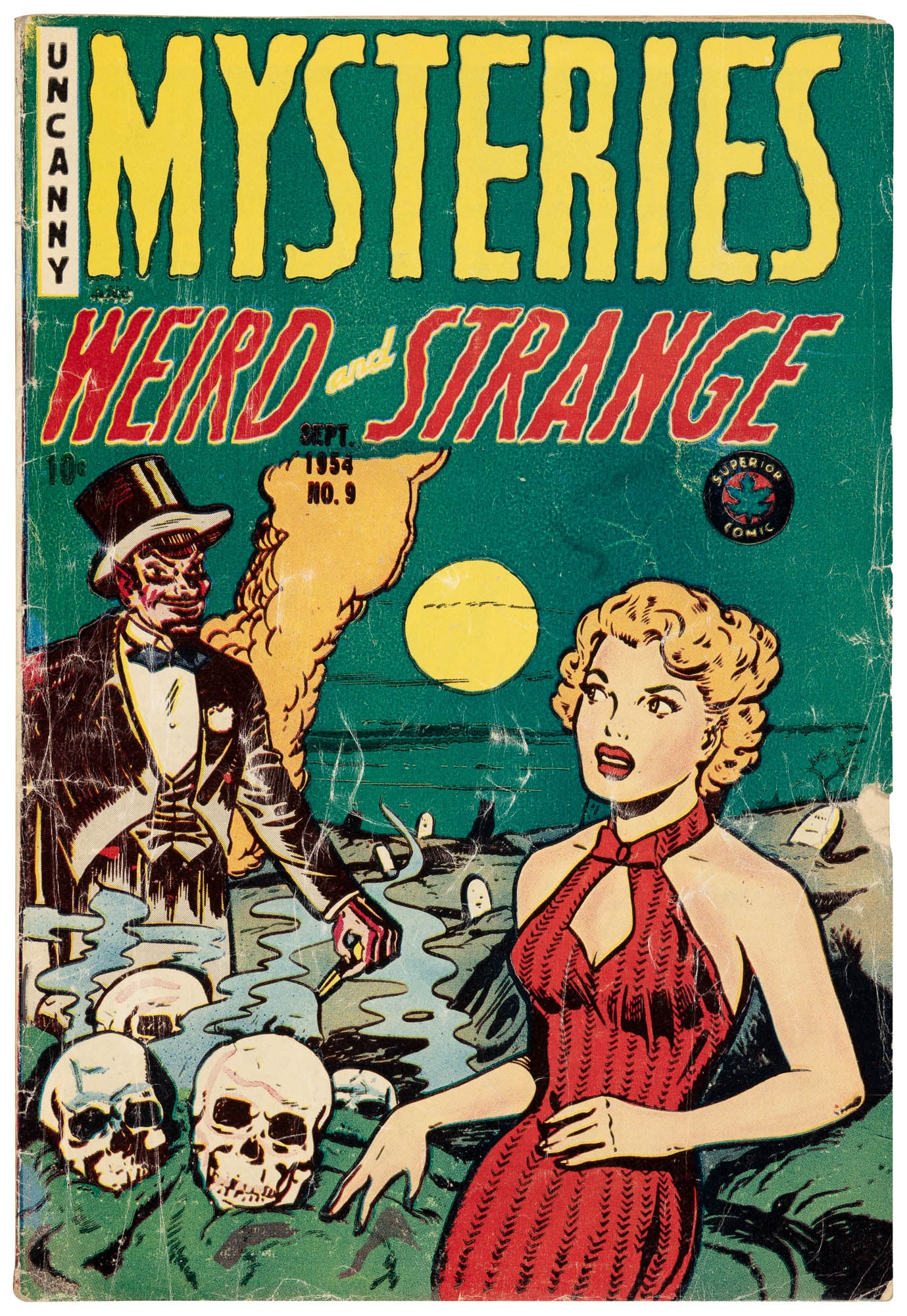 MYSTERIES WEIRD AND STRANGE #9 * 3.5 * Secrets of Superior: Author: Title: MYSTERIES WEIRD AND STRANGE No. 9 Place Published: Publisher:Superior [Indicia: Randall Publishers Limited] Date Published: September, 1954 Description: VG- (3.5). Spine stres
