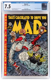 MAD #2 * CGC 7.5 * Jack Davis Trifecta * Old Witch Cameo: Author: Title: MAD No. 2 Place Published: Publisher:EC [Indicia: Educational Comics Inc.] Date Published: December, 1952-January, 1953 Description: CGC certified: VF- (7.5). Off-white to whi