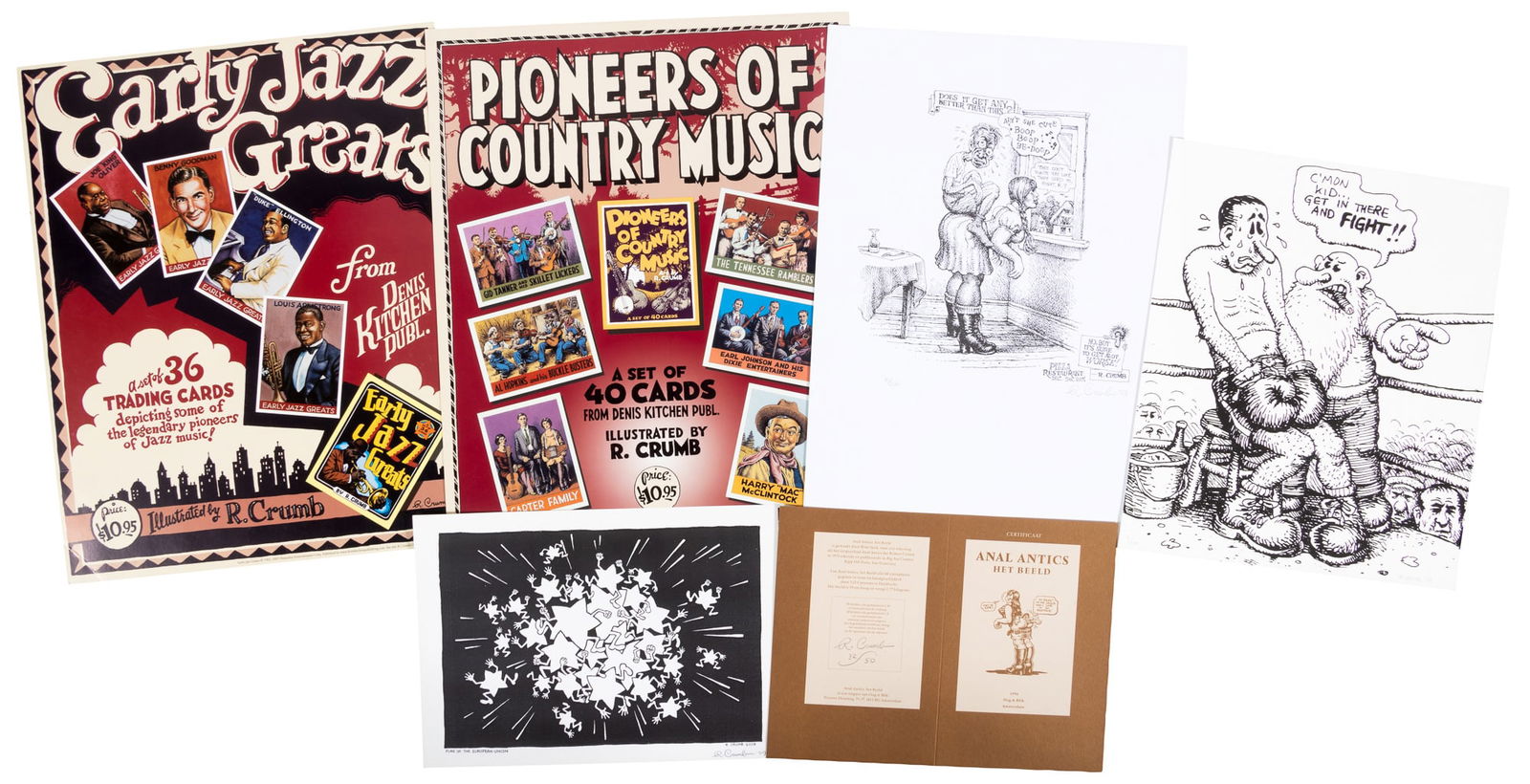 R. Crumb: Lot of 6 Signed Art Prints (1 of 7)