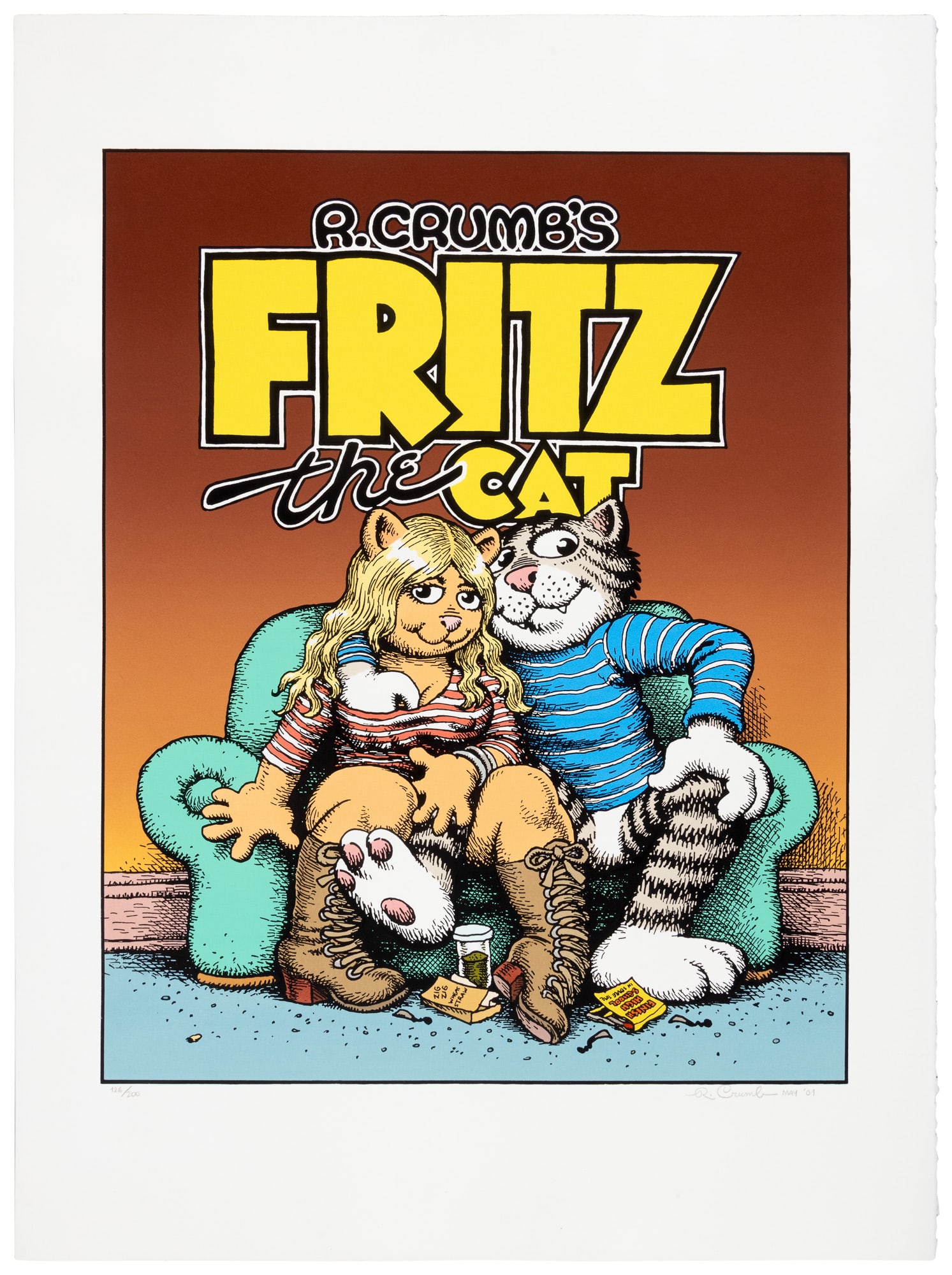 R. Crumb's Fritz the Cat Limited Signed Serigraph (1 of 2)