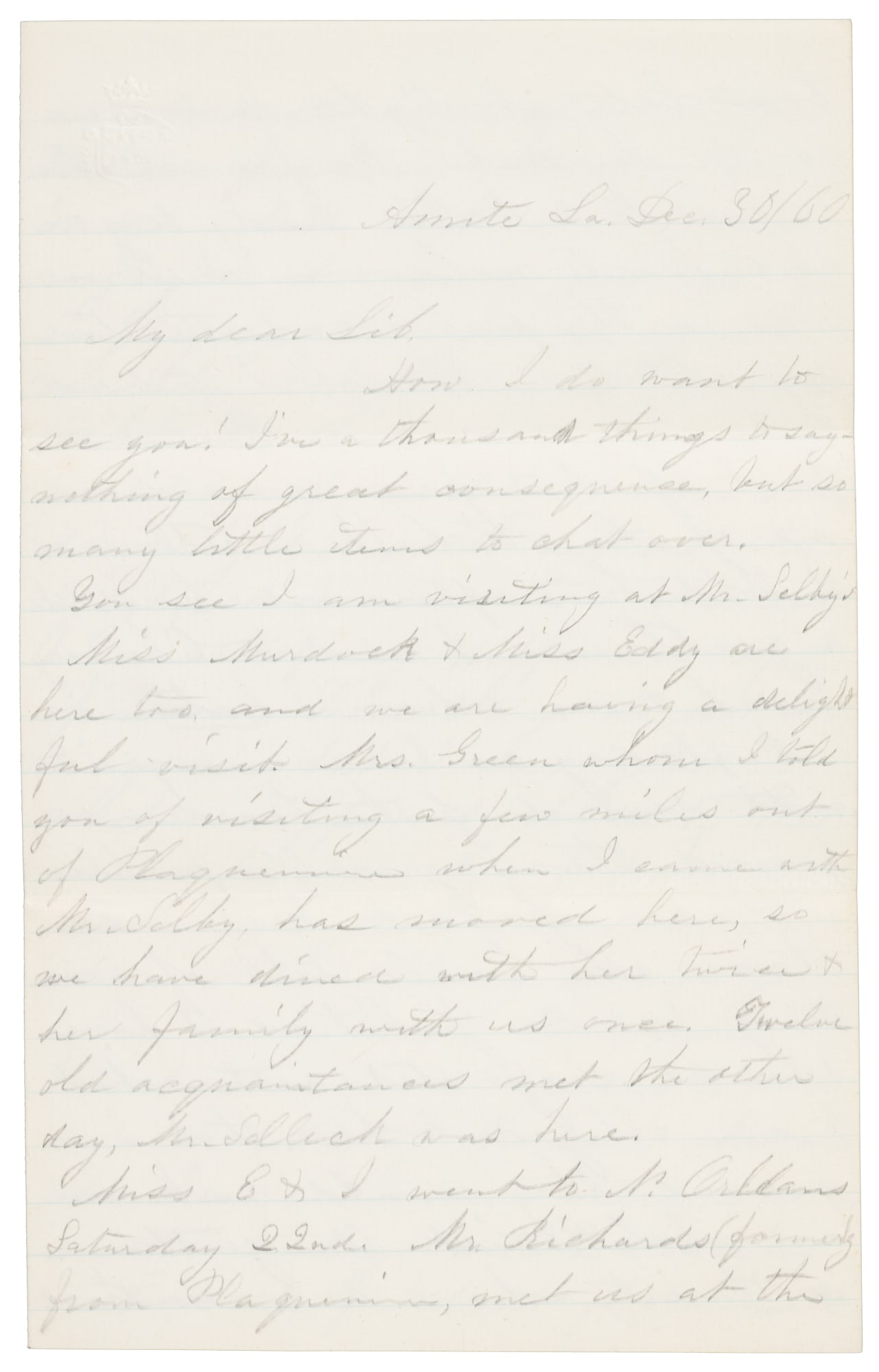 Secret Abolitionist in Secessionist Louisiana (1 of 6)