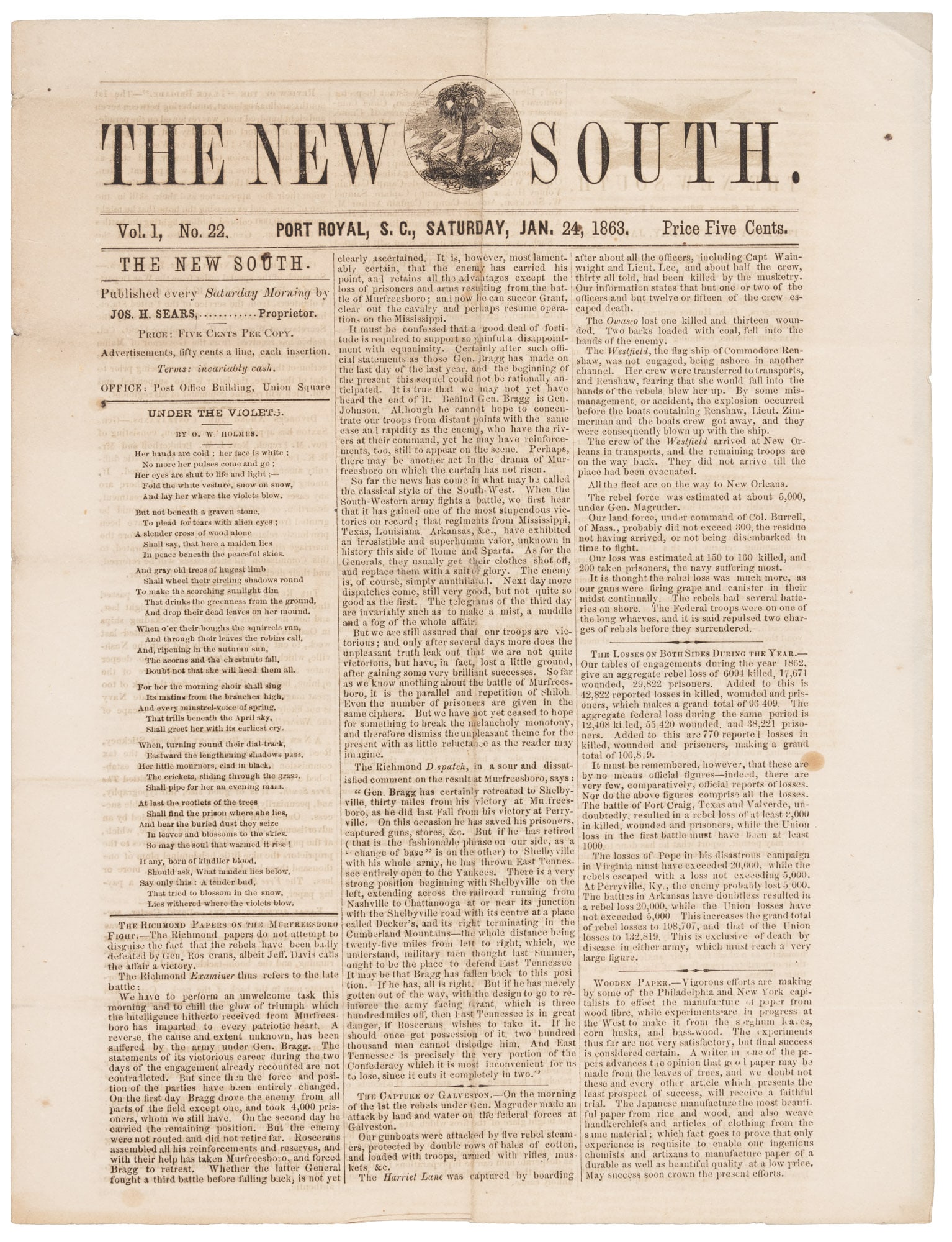 Important news for ex-slaves of Union-occupied Port Royal (1 of 3)