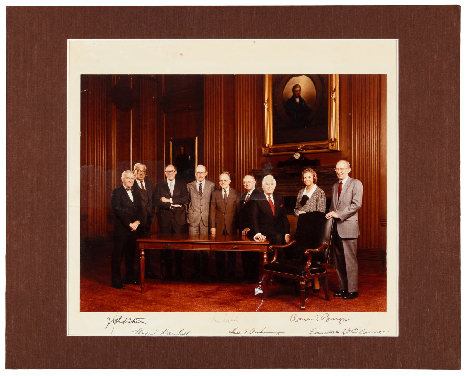 Burger Court photo signed by all nine justices (1 of 5)