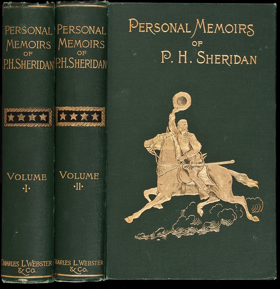 Personal Memoirs of P.H. Sheridan, General United: Title: Personal Memoirs of P.H. Sheridan, General United States Army Author: Sheridan, P.H. Description: 2 volumes. Illustrated with wood engravings and maps, some folding. (8vo) 9x5¾, original gilt 