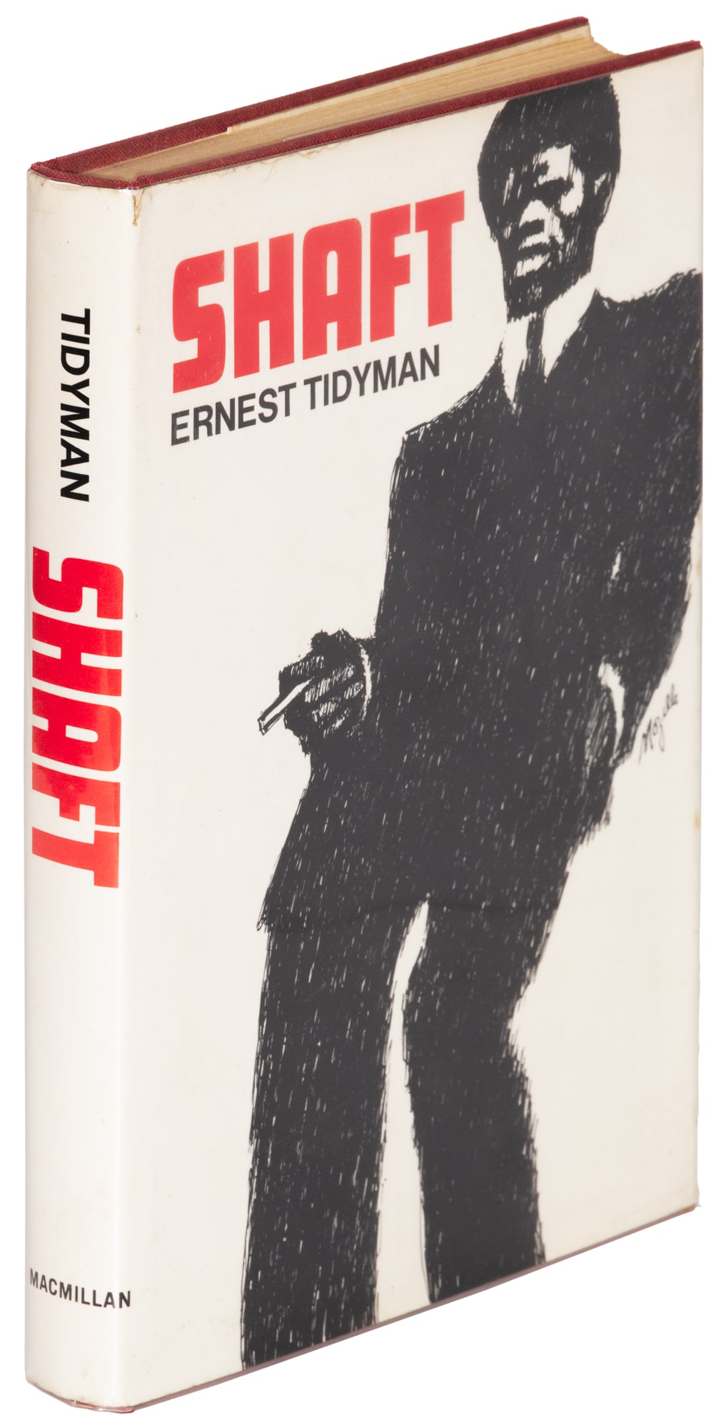 !st Edition of Shaft by Ernest Tidyman: Heading: Author: Tidyman, Ernest Title: Shaft Place Published: New York Publisher:The Macmillan Company Date Published: 1970 Description: (8vo) red cloth, gilt spine titles; publis