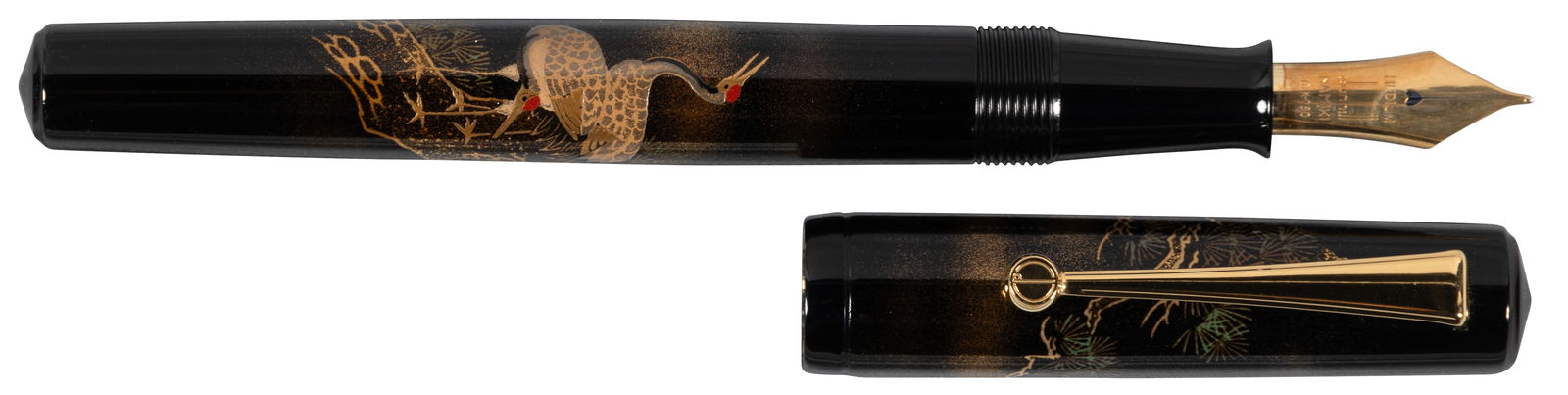 DUNHILL-NAMIKI: Crane and Pine Tree Ltd Ed Maki-e Fountain Pen