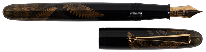 Dunhill-Namiki Namiki Urajiro" Fern Motif Hiramaki-e Limited Fountain Pen"
