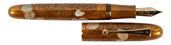 NAMIKI: Yukari Royale Golden Rose Maki-e Ltd Fountain Pen