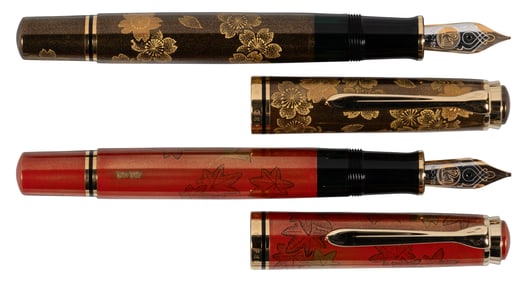 PELIKAN: M800 Cherry Blossom & Autumn Leaves * 2 Maki-e Pens