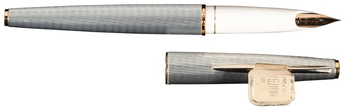 PILOT Patterned Silver Fountain Pen, with Original Tag