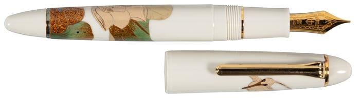 PILOT: Orchid (Cattleya) Maki-e & Raden Fountain Pen, Uncommon