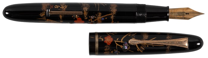 PLATINUM: Bird & Sakura Vintage Maki-e & Raden Fountain Pen