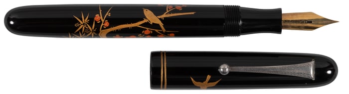 PLATINUM: Japanese Nightingales & Plum Blossoms Vintage Maki-e Fountain Pen