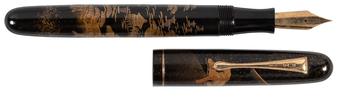 PLATINUM: Mt. Fuji and Seaside Pavilion Vintage Maki-e Fountain Pen