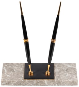 SAILOR: Set of 2 Fountain Pens with Marble Desk Stand