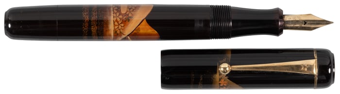 STAR: Sakura and Hills Vintage Maki-e Fountain Pen, c.1950